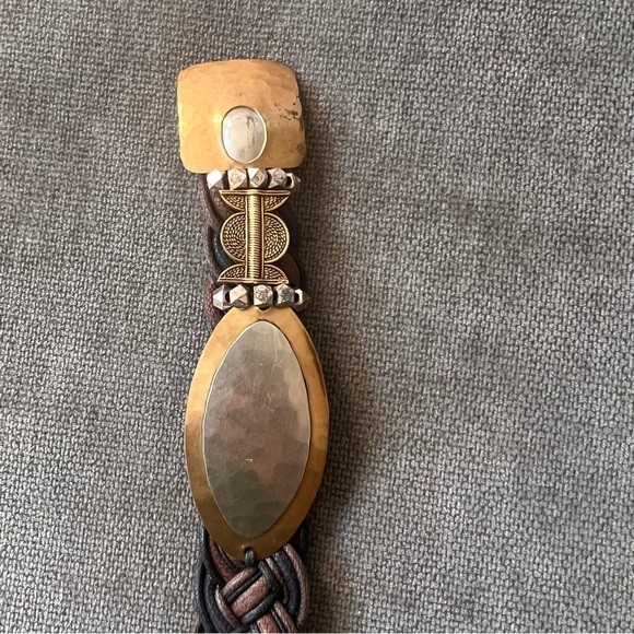 Vintage Majorie Baer SF Mixed Metals Braided Belt - Picture 3 of 6